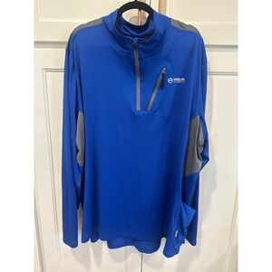 Magellan Outdoors Pro Men's 3XL Blue 1/4 Zip Fish Classic Fit Long Sleeve Shirt